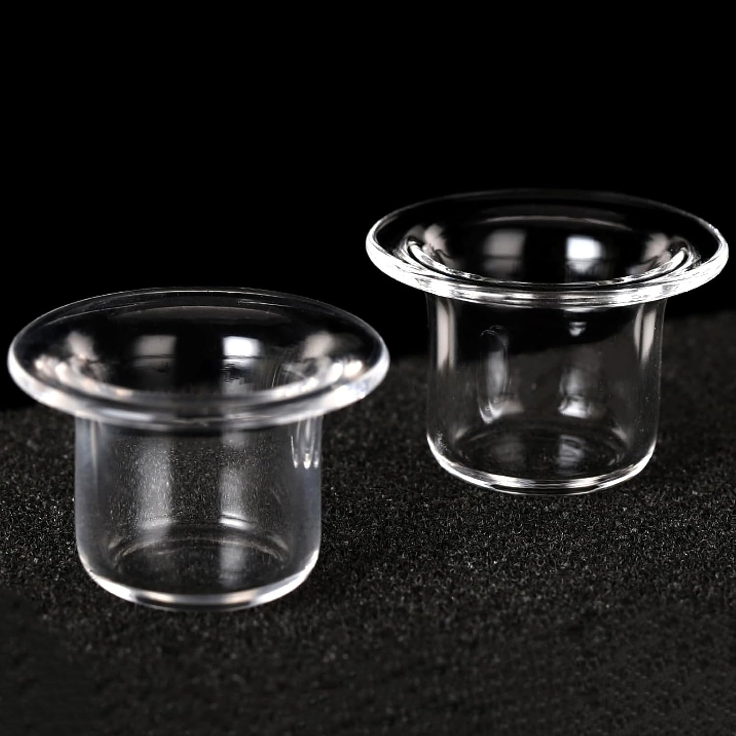 High Purity Quartz Small Crucible Micro Petri Dish Transparent Quartz Glass Evaporation Dish for Experimental use in Lab, Flat Bottom with Flange (4, OD/φ8mm*WT/1mm*H/8mm, 100ul)