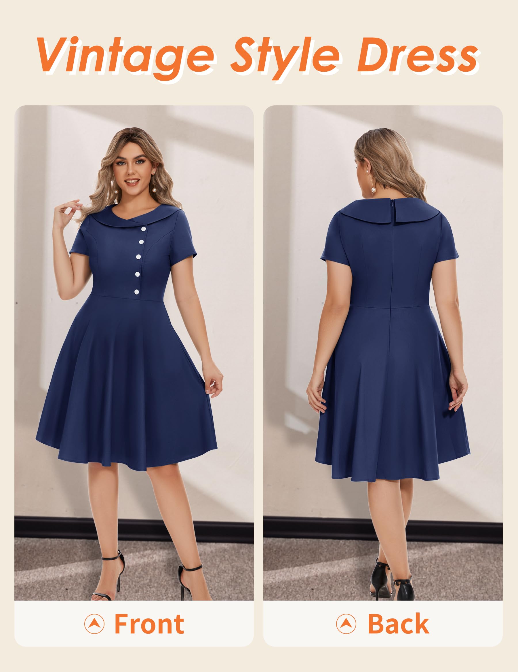 Wedtrend Sukienka koktajlowa, damska, rockabilly, odświętna, wieczorowa, krótka, vintage, w stylu lat 50. XX wieku