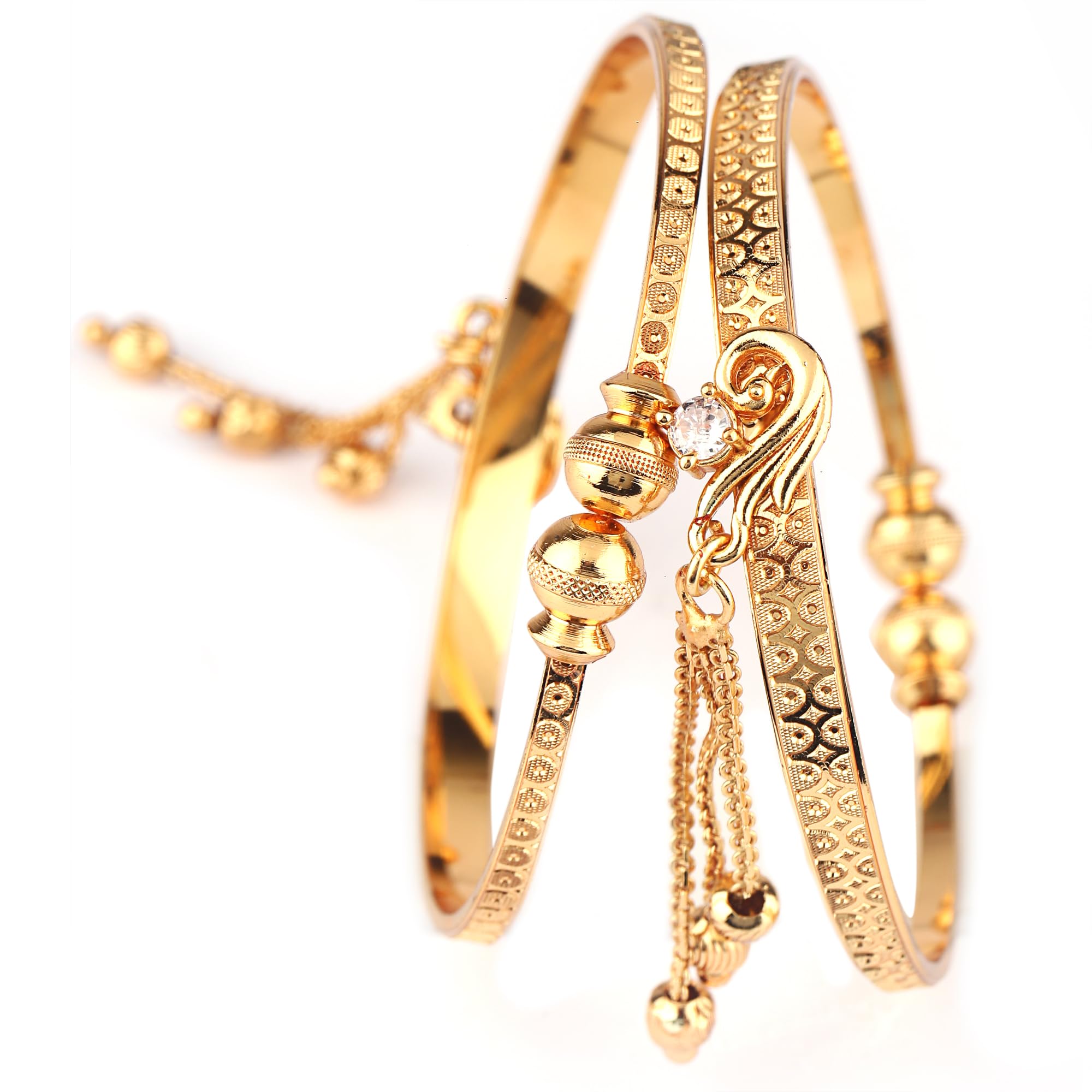 See full amazon price history chart for Shining Diva Fashion Set Of 2 Latest Traditional Design 18k Gold Plated Adjustable Bracelet Bangles for Women (Golden)(15253b) Shining Diva Fashion Set Of 2 Latest Traditional Design 18k Gold Plated Adjustable Bracelet Bangles for Women (Golden)(15253b) (B0CNXYM1BN) Amazon Price History, Amazon Price Tracker