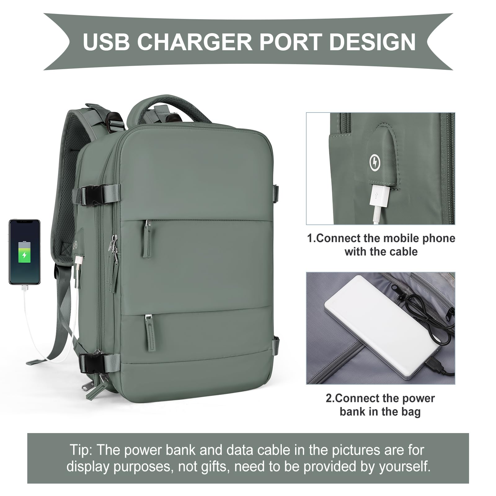 SZLX Zaino da Viaggio grande Zaino Ryanair 40x30x20 Sottovuoto Donna da escursionismo sportivo da esterno impermeabile Zaino Casual Laptop da 14 Pollici con porta di ricarica USB Scomparto per Scarpe