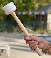 Vista 1 de DharmaObjects Tibetan Singing Bowls Gong Felt & Wood Striker Mallet (12" X 2")