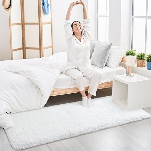 Vista 131 de BENRON Alfombras suaves para dormitorio, 2 x 6, lavables para pasillo, entrada, cocina, dormitorio, alfombra mullida para decoración de habitación