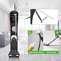 Vista 4 de Herramienta de calafateo 6 en 1, herramienta de acabado y removedor de lechada con raspador con 6 almohadillas de silicona, herramienta