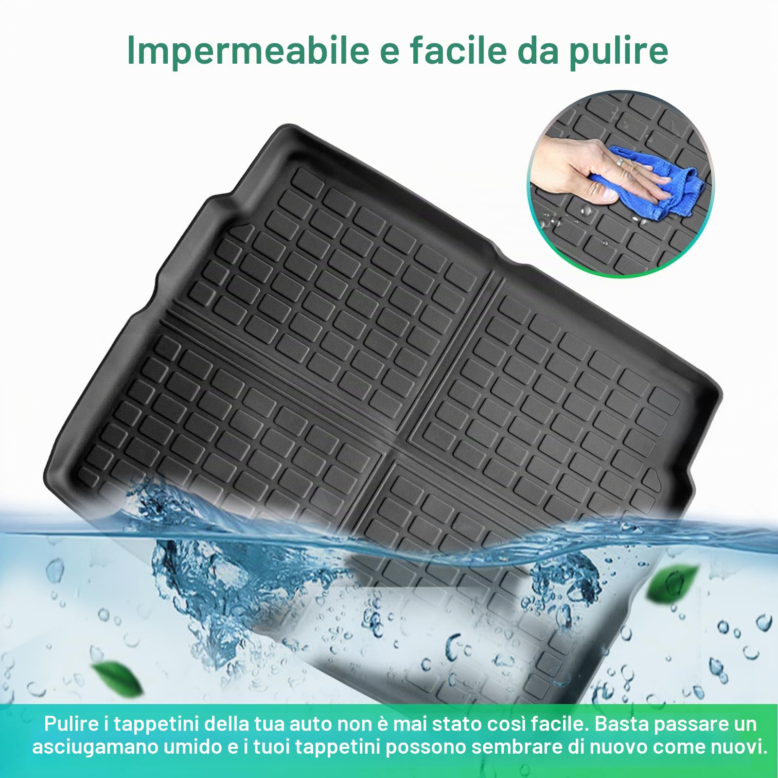 GAFAT Compatibile con Renault Austral E-Tech Hybrid 2023 2024 2025 Tappetino per Bagagliaio, Austral 2025 Facile da Piegare in TPE Tutte le Stagioni, Scan Originale 3D, Bordo Alto 5CM Multifunzione