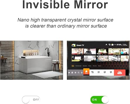 27 Inch Smart Mirror TV, IP65 Waterproof LED TV for Bathrooms and Hotels
