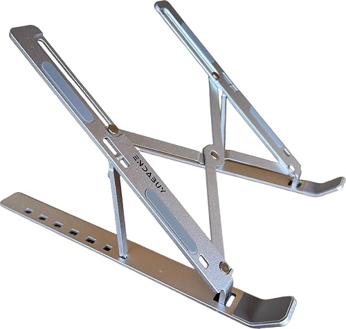 Soporte Portátil Plegable. Laptop Stand. 7 Ángulos. Elevador Portátil. Refrigeración Soporte Ordenador Portátil. Máxima compatibilidad con Portátiles, Macbook, Ipads y Tablets. Aluminio.