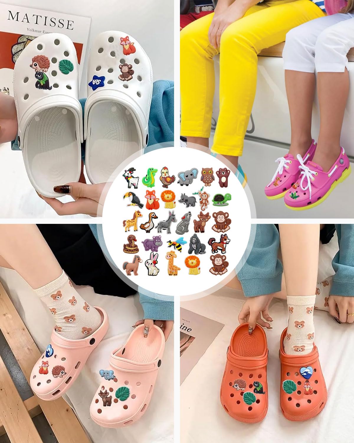 Adornos para Zapatos Crocs Charms 28PCS para Mujeres Niños