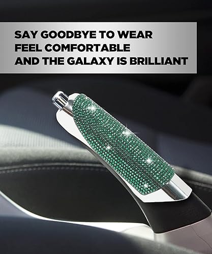 Miniatura 3 de AOCISKA Cubierta del freno de mano del coche, Cubierta protectora del freno de mano brillante, Cubierta protectora del freno de mano con diamantes