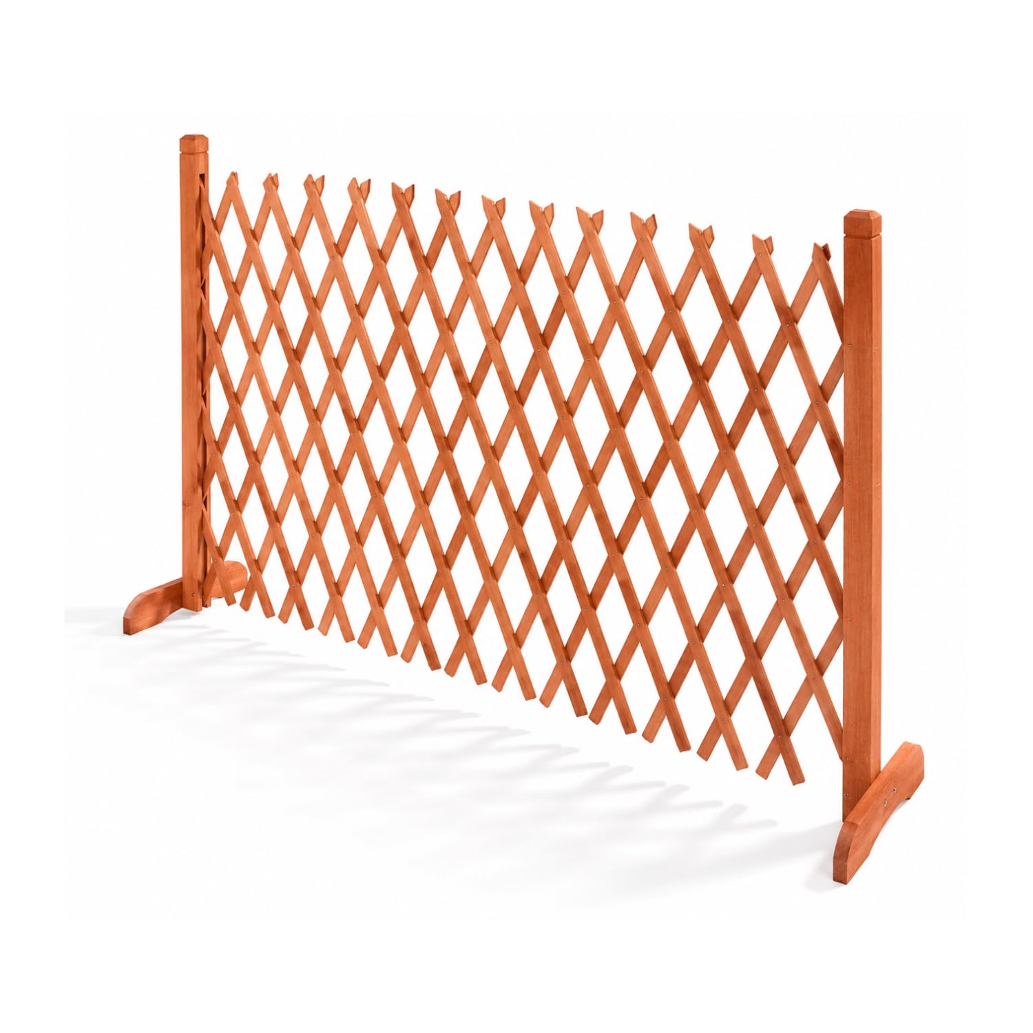 Separé Divisorio Esterno da Giardino Steccato Grigliato in Legno Traliccio Estensibile fino a 150 cm per Sostegno Piante Rampicanti Recinzione Decorativa Pergolato Autoportante Privacy