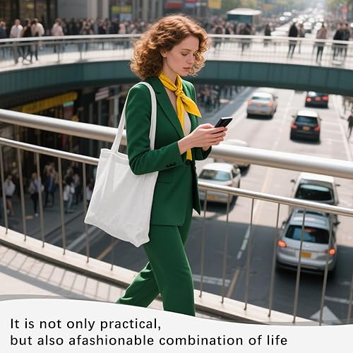 Miniatura 7 de 10 bolsas de lona de sublimación, bolsas de poliéster para sublimación de 12.2 x 14.2 pulgadas, Blanco