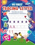 My First Preschool Pre-Handwriting Workbook: My First Space Alphabet Book.Practice Pre-Writing Skills, Pen Control, and Tracing Letters! for Kids 3-5 ... learn to write abc, my first space abc book