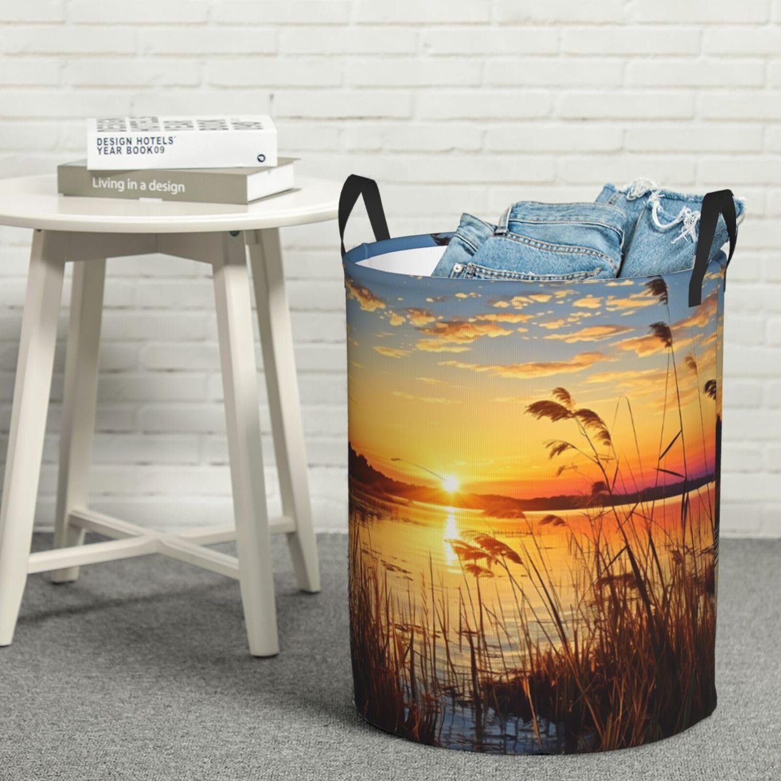 Panier à linge imperméable pliable M avec poignées solides pour linge sale