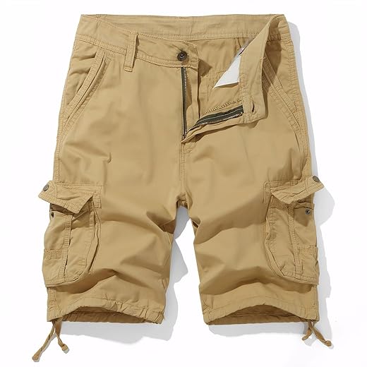 WSLCN Short cargo masculino utilitário de algodão 6 bolsos para caminhadas ao ar livre