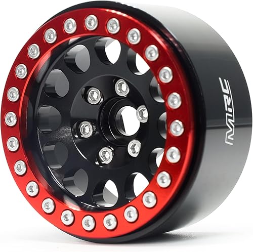 Miniatura 10 de MRC Ruedas BeadLock 1.9 (4 piezas) Actualizaciones de llantas de metal de aluminio para 110 RC Crawler SCX10 II 90046 SCX10 III Axi 03007 TRX-4(B)