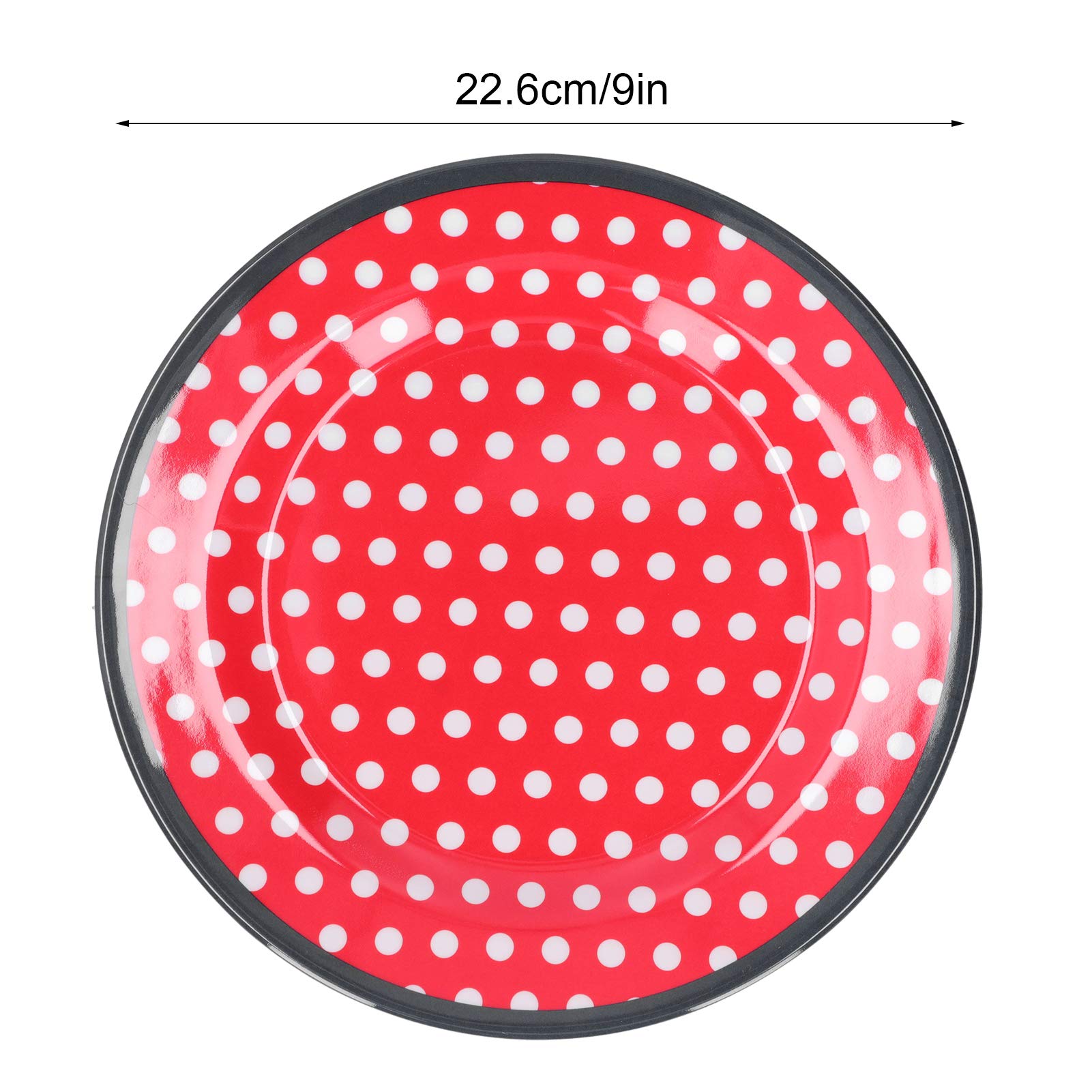 4 Piece 8.5 Inch Square Melamine Dessert Plate Set in Assorted Blue