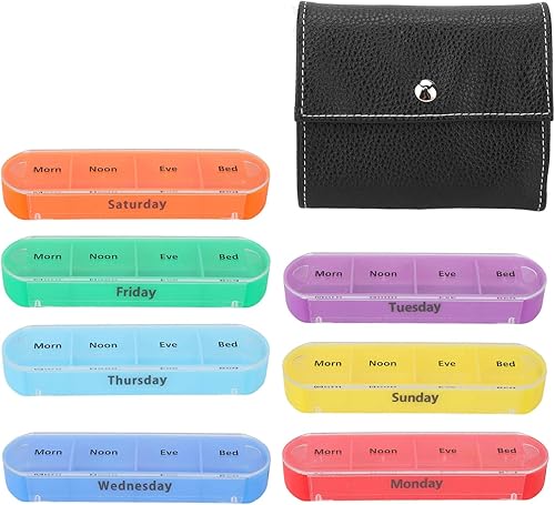 Pastillero semanal grande 4 veces al día, pastillero a prueba de humedad de 7 días con 28 compartimentos, capaz de acomodar grandes cantidades de