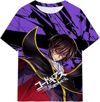 Anime Code Geass T-Shirt Tops Tee Short Sleeve Cosplay Shirt
