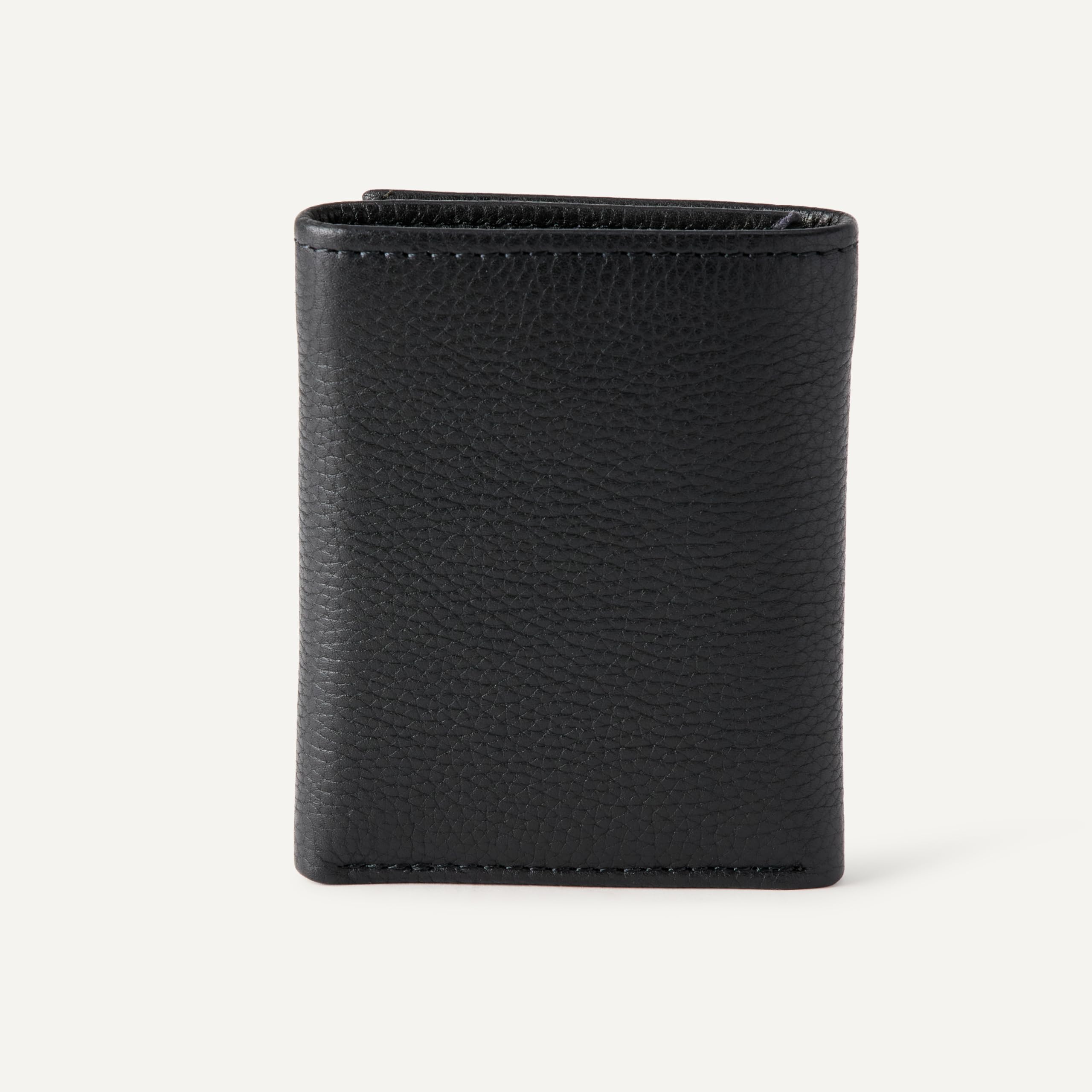 Amazon Essentials Men's Pebbled Full Grain Leather Trifold Wallet