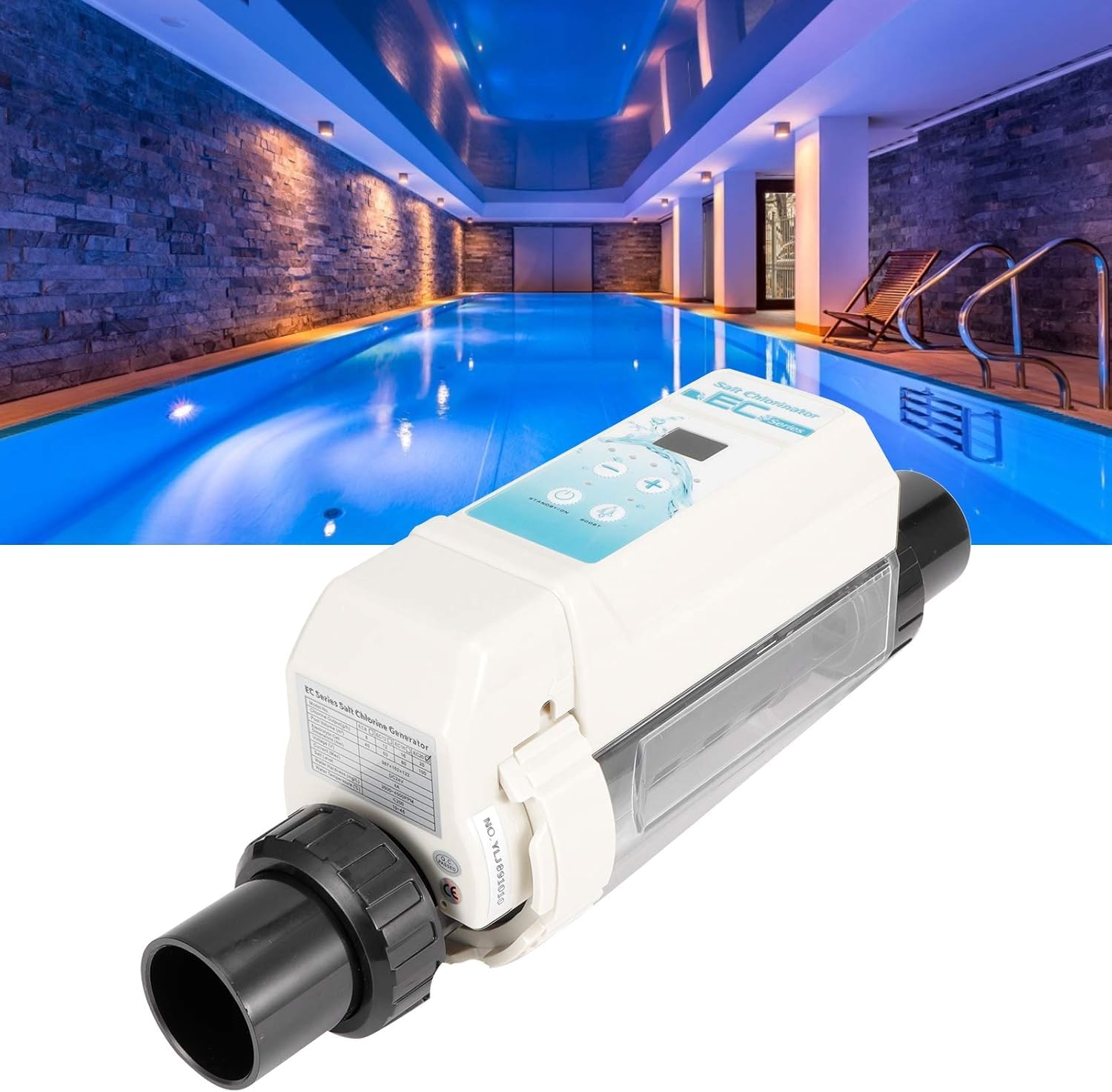 Sistema de clorador salino, celda electrolizador generador de Cloro de Agua Salada para Piscinas, máquina de Cloro salino para Piscinas,12