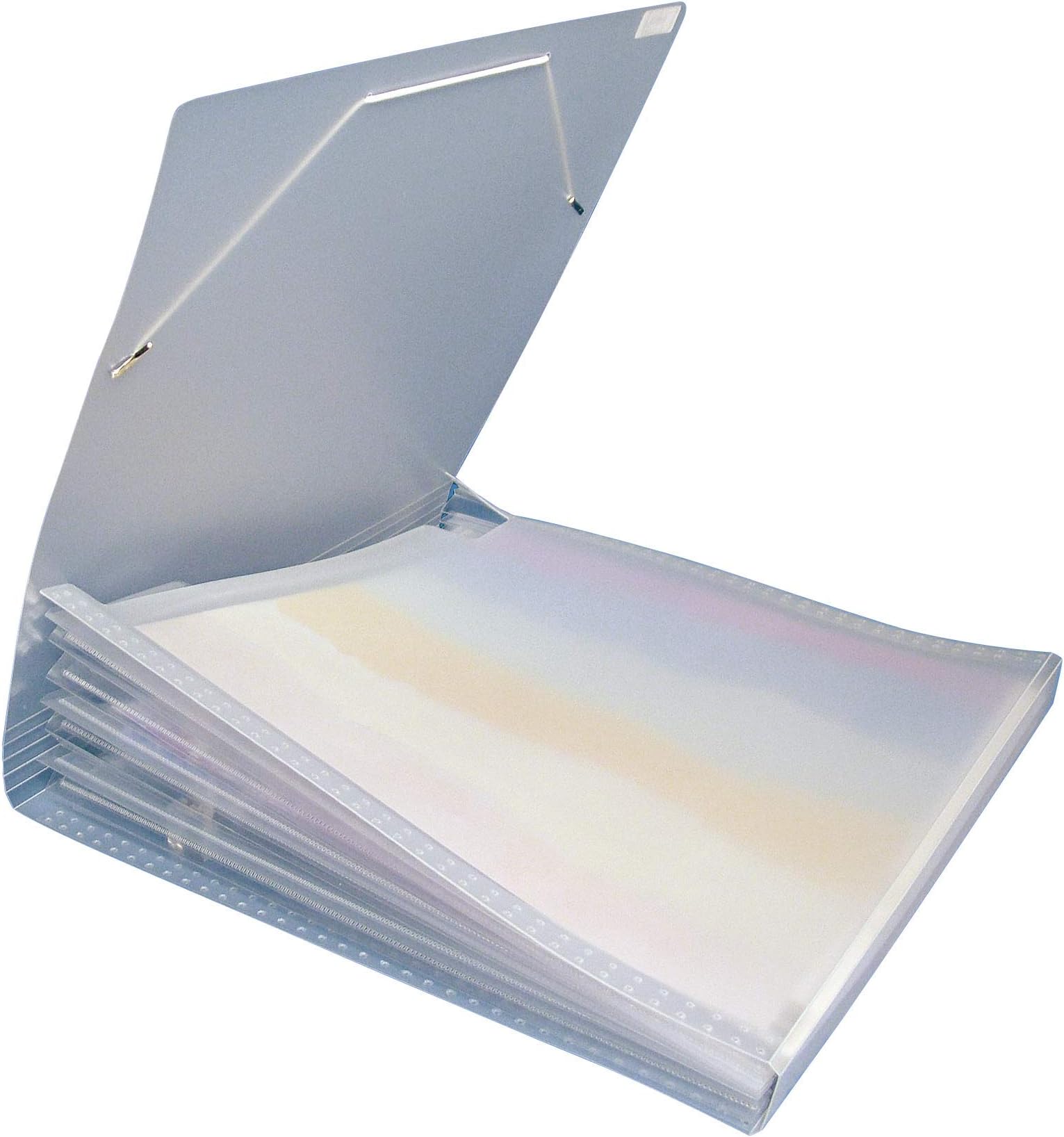 RayherHOBBY Expandable Paper Organiser for 12x12 inch Sheets, Scrapbook Paper Storage Folder, 7-Pocket Expanding File, 33x33.5cm, 7870500