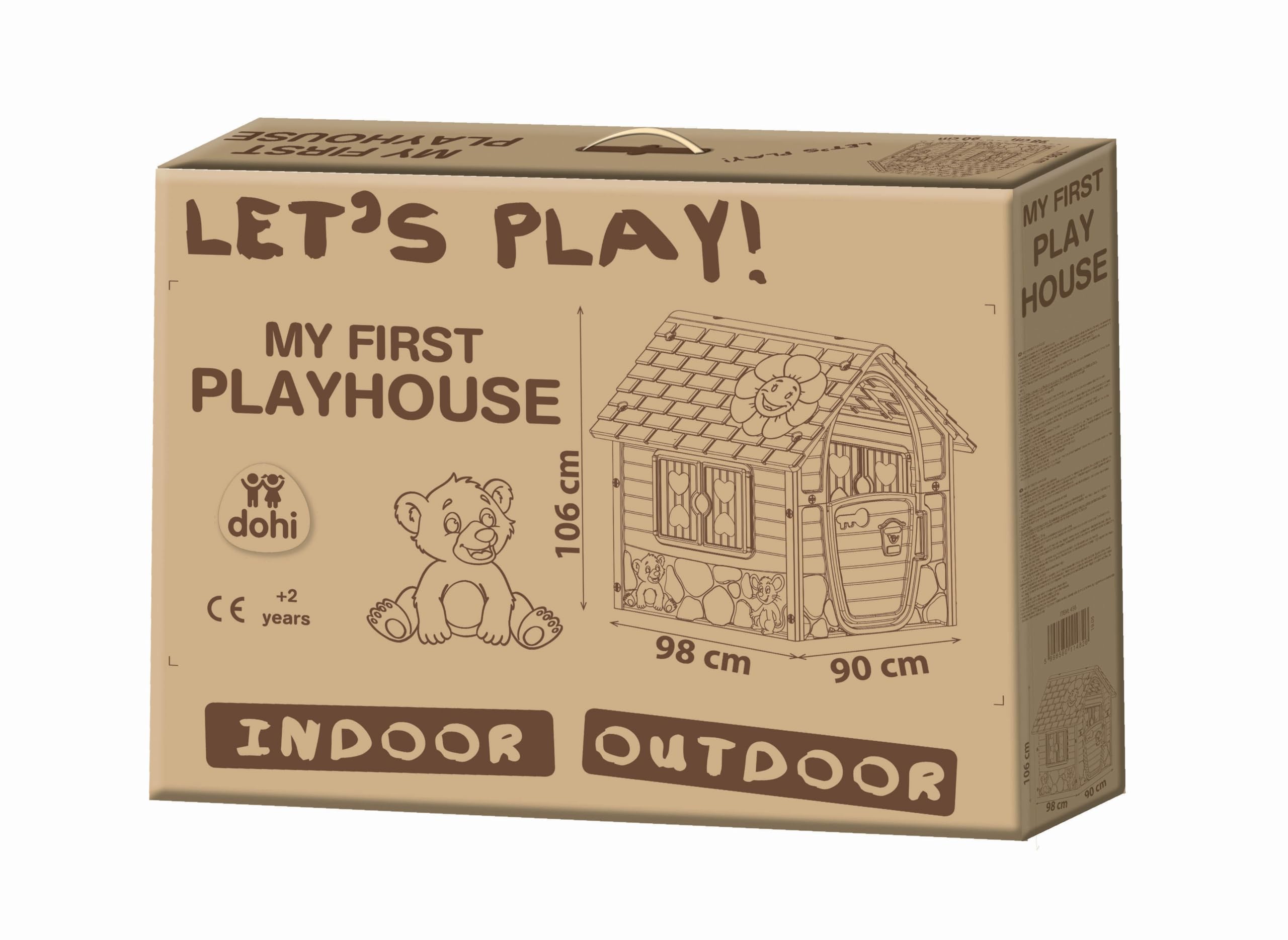 Spielhaus Pink Kinderspielhaus Gartenhaus Kunststoff Indoor Outdoor ab 2 Jahren