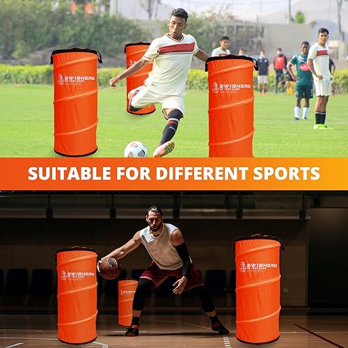 Miniatura 8 de Portable Pop-Up Defender Dummy Trainer - Basketball Dribble Training - Football Tackling, Soccer Dribbling Dummies - Equipment to Improve Skills