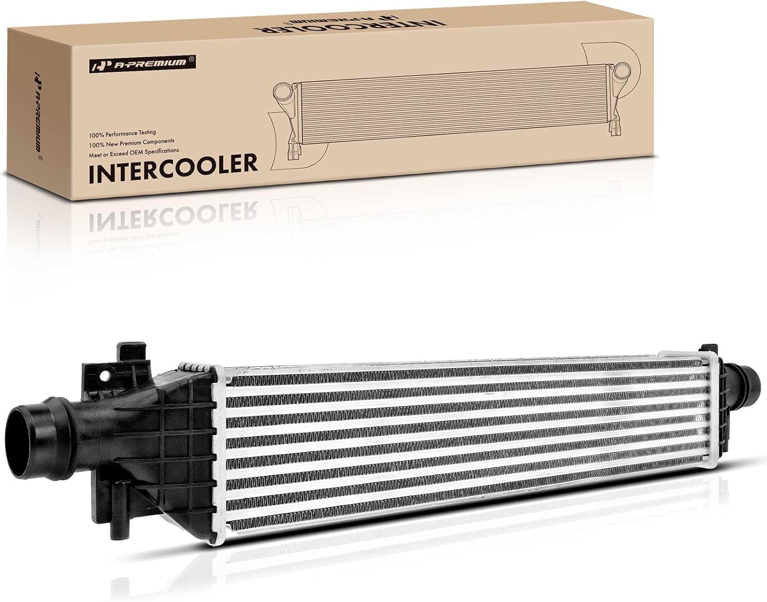 A-Premium Turbocharger Intercooler Compatible with Buick Encore 2013-2021 & Chevrolet Trax 2015-2021, L4 1.4L Turbocharged, Charge Air Cooler