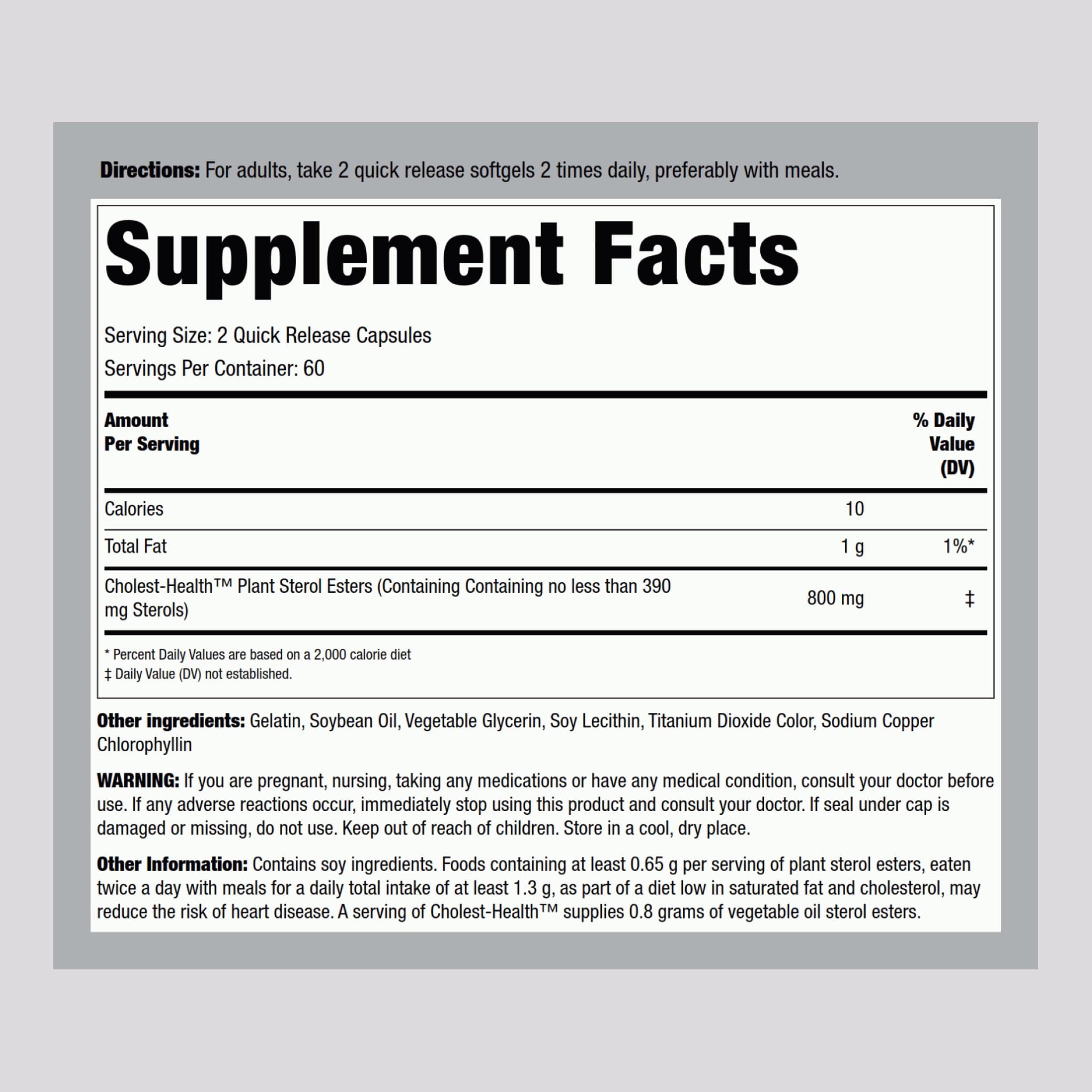 Piping Rock Cholesterol Health Supplement | 120 Softgels — Amazon image 2