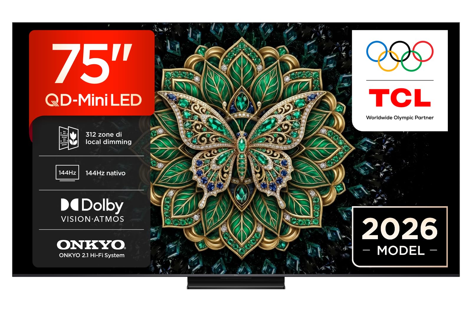 TCL 75C6K Pro - Smart TV QD‑Mini LED 4K HDR10+ da 75", 1.000nit