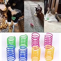Vista 6 de ISMARTEN Cat Spring Toy (60 Pack), Cat Kittens Toys Plastic Coil Spiral Springs for Swatting, Biting, Hunting, and Active Healthy Play (Random Color)