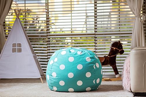 Miniatura 136 de WEKAPO - Puf con cremallera para guardar juguetes de peluche, hecho de lona de algodón de alta calidad, extragrande de 38 pulgadas, ideal para los