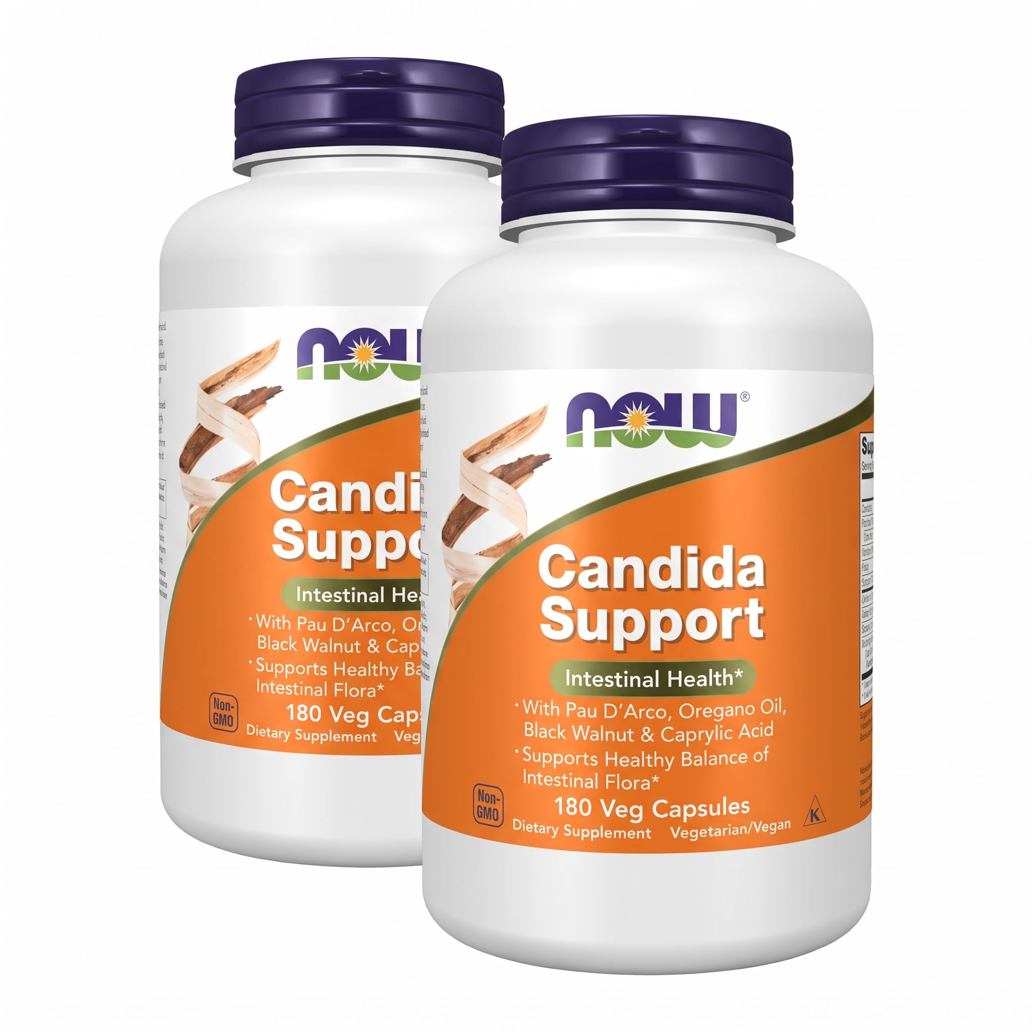 NOW Supplements, Candida Support with Pau D'Arco, Oregano Oil, 180 Veg Caps — Amazon image 9
