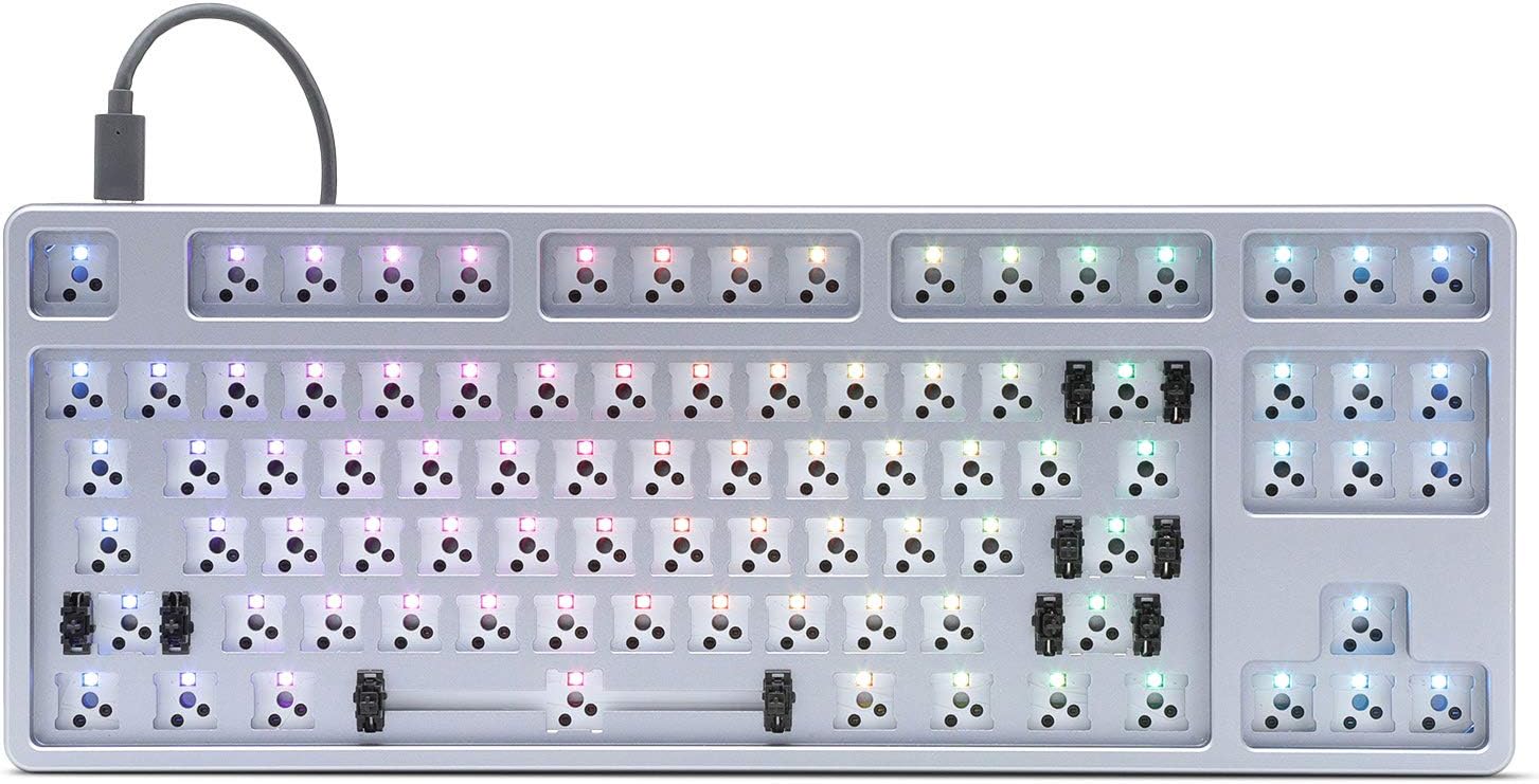 Drop Ctrl High-Profile Mechanical Keyboard — Tenkeyless Tkl (87 Key) Gaming Keyboard, Hot-Swap Switches, ProgRAMmable, Backlit RGB Led, Usb-C, Doubleshot Pbt, Aluminum (Gray, Barebones)