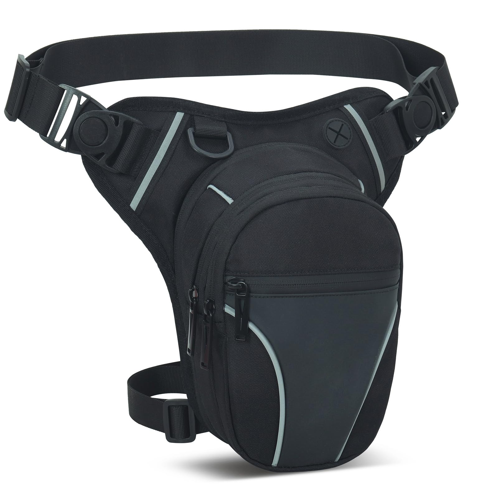 Tactical Bumbags Drop Leg Bag for Men Women Multifunctional Waist Pack for Motorcycle Bike Fanny Pack for Traveling Camping Hiking Cycling Motorcycling Fishing Crossbody Shoulder Pouch (Black#1) — image 1