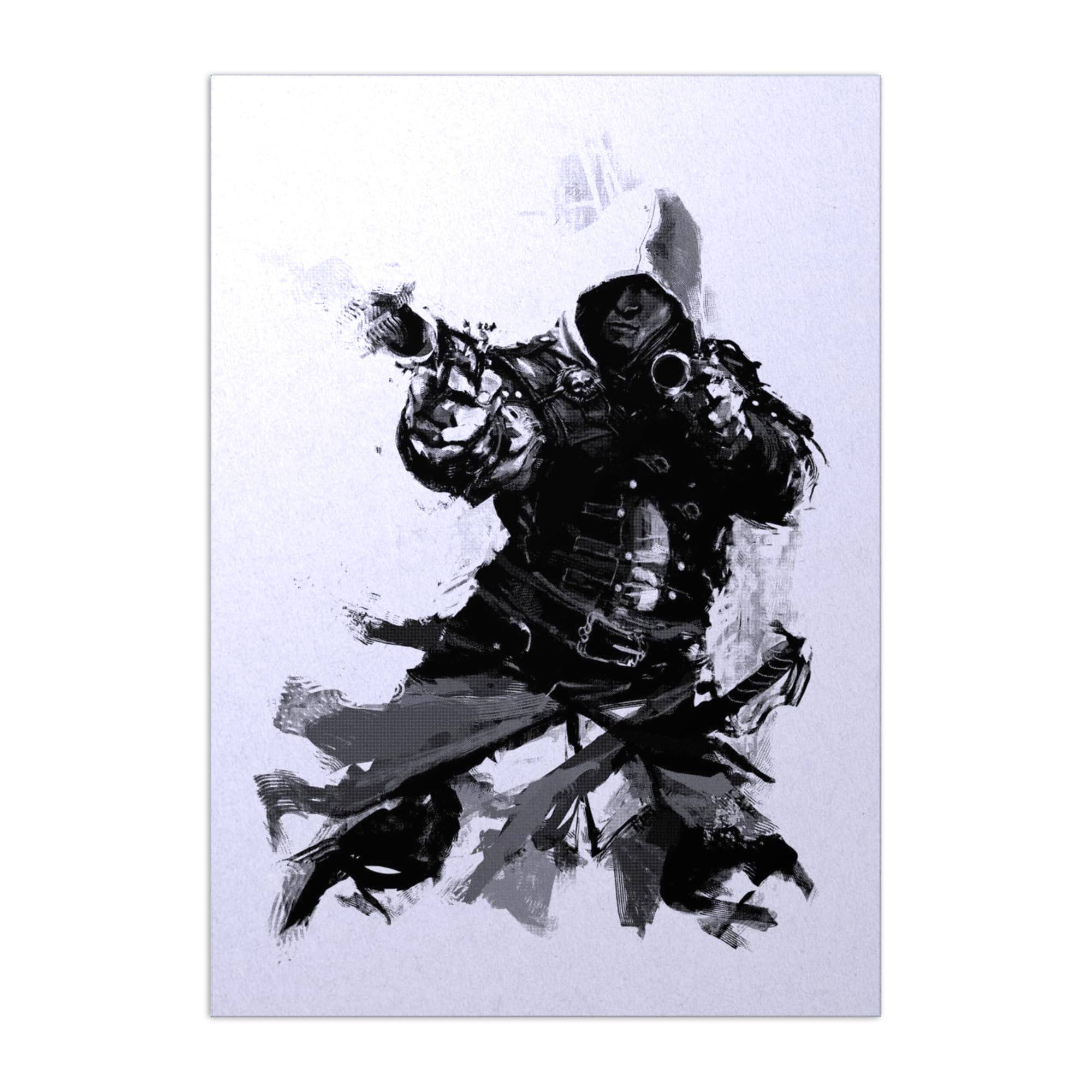 Displate - Poster aus Metall - Einfache Montage ohne Bohren - Assassin's Creed - AC Legacy Posters - Edward Black Flag - Größe M - 32 x 45 cm Matt