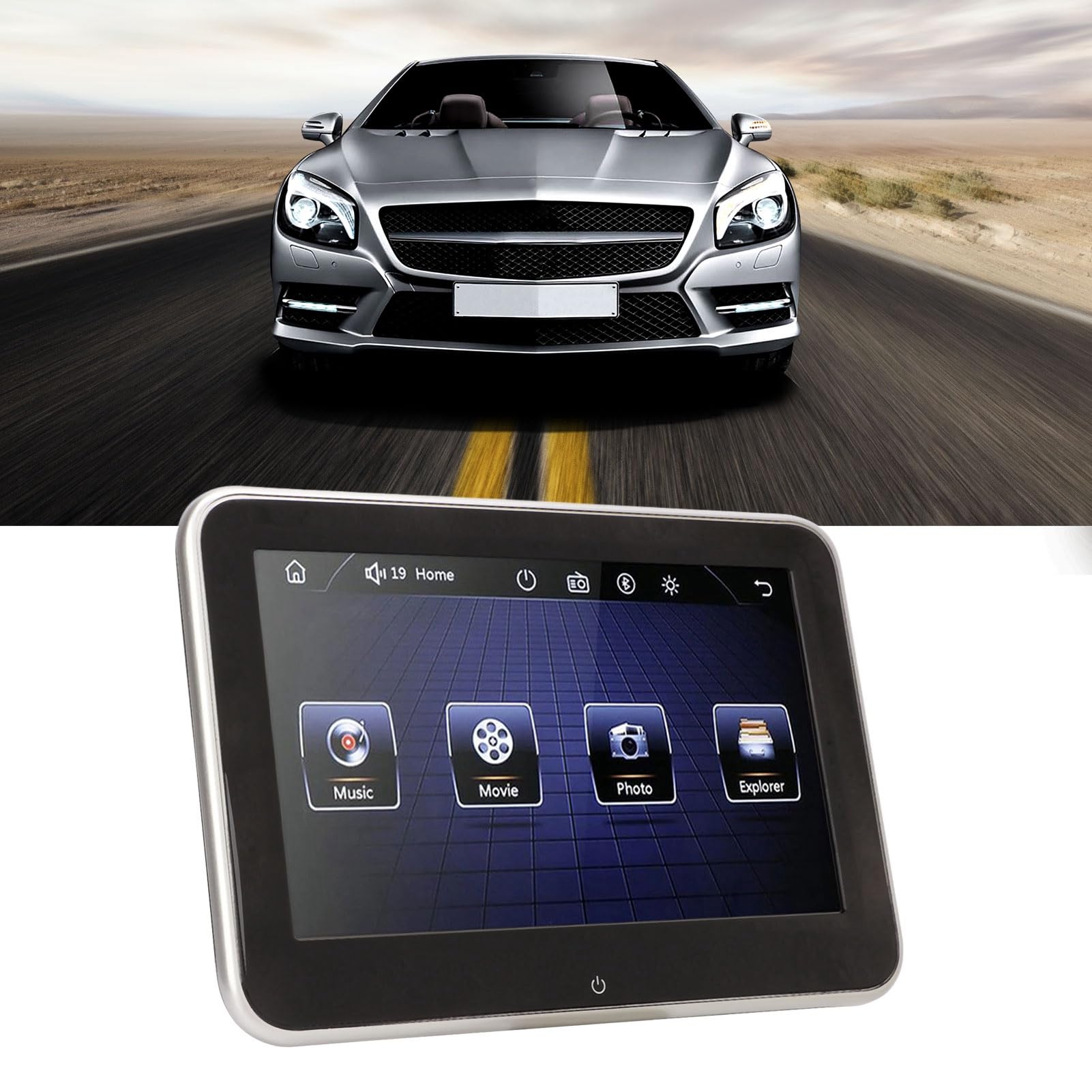 8in IPS Pantalla Táctil Coche Reposacabezas Monitores MP5 Reproductor Asiento Trasero Entretenimiento Sistema DC 12V