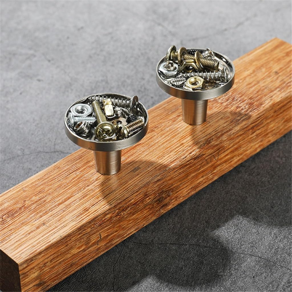 Zinc Alloy Handle Metal Wind Long Foot Sole Support Screw Nut Gasket Cabinet Drawer Single Hole Handle