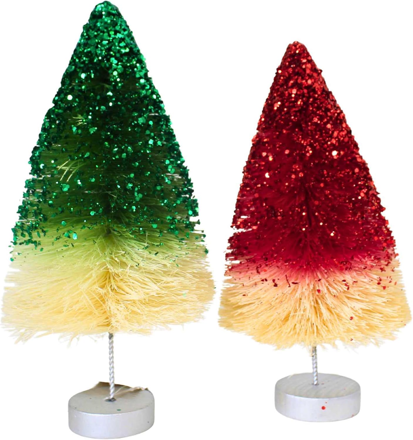 Bethany Lowe Retro Holiday Sparkle Trees, Set of 4