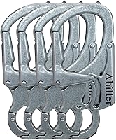 Vista 21 de Ahiller Mosquetón Llavero con Clip, Diseño de Doble Cierre - Punta de Acero Tungsteno, Herramientas Multifuncionales para Acampar, Senderismo