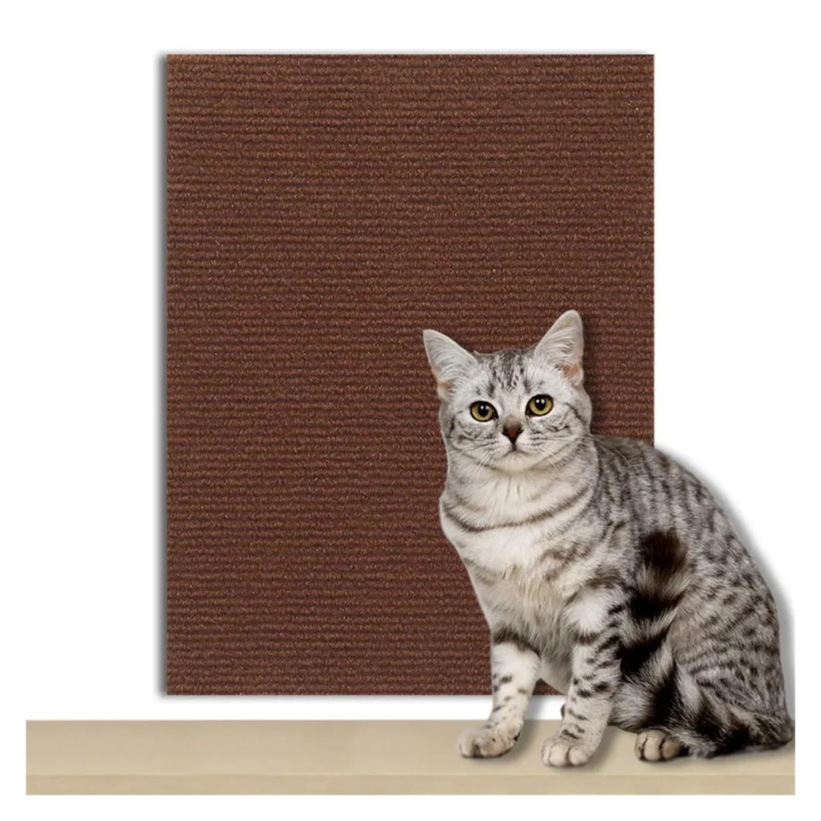 Protector Sofa Gatos Sofá Autoadhesivo de Pared DIY Gatos protección contra arañazos Patas afilar Tablero Alfombra Recortable para Sofás y Alfombras(Brown,40X300CM)