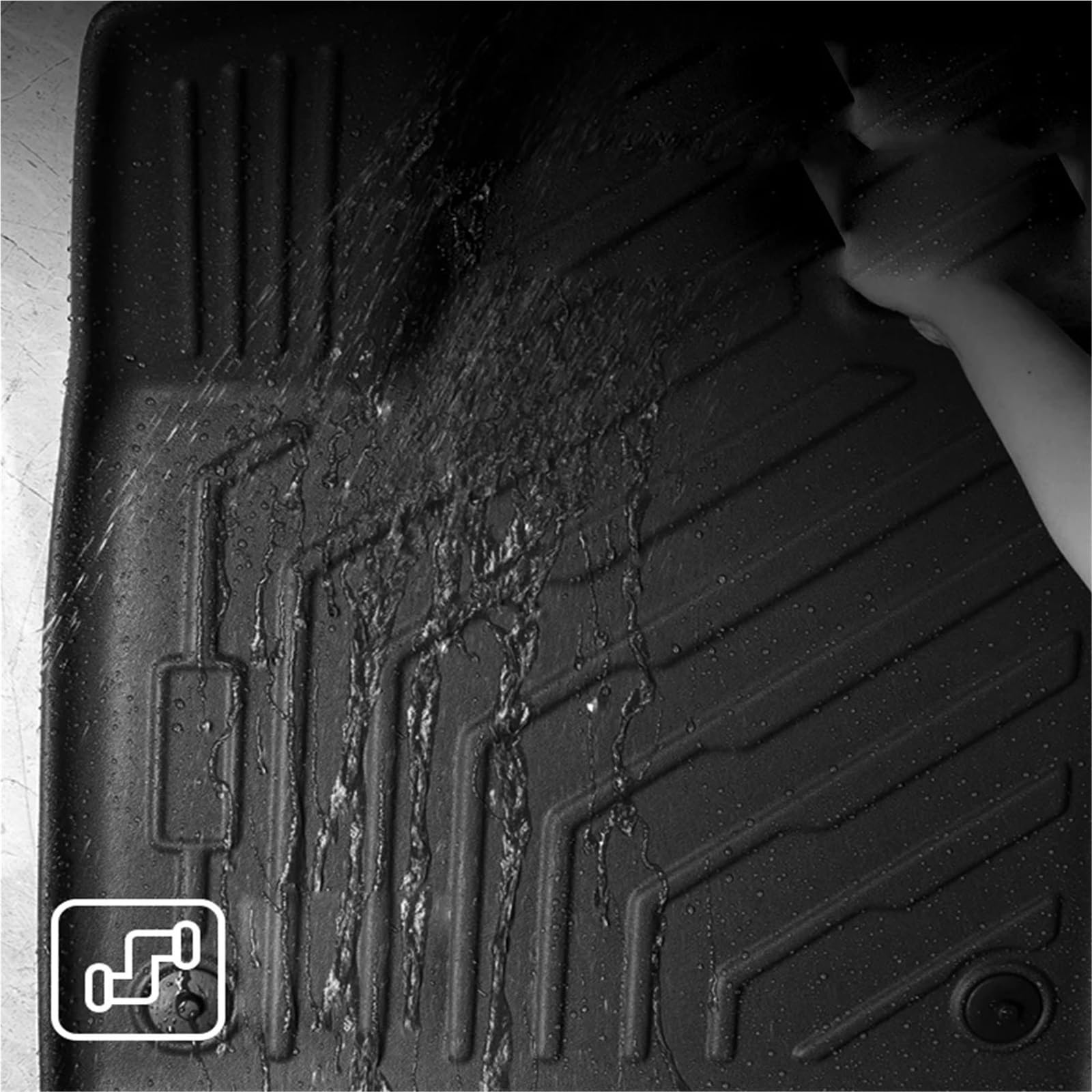 Tappetini Auto Per Jetour T2 Per Traveller 2024-2026 Tappetini Tronco All Weather Impermeabile Anti-Slip Anteriore Posteriore Cargo Liner Rilievi Del Piede Tappeto(3PCS SETS)