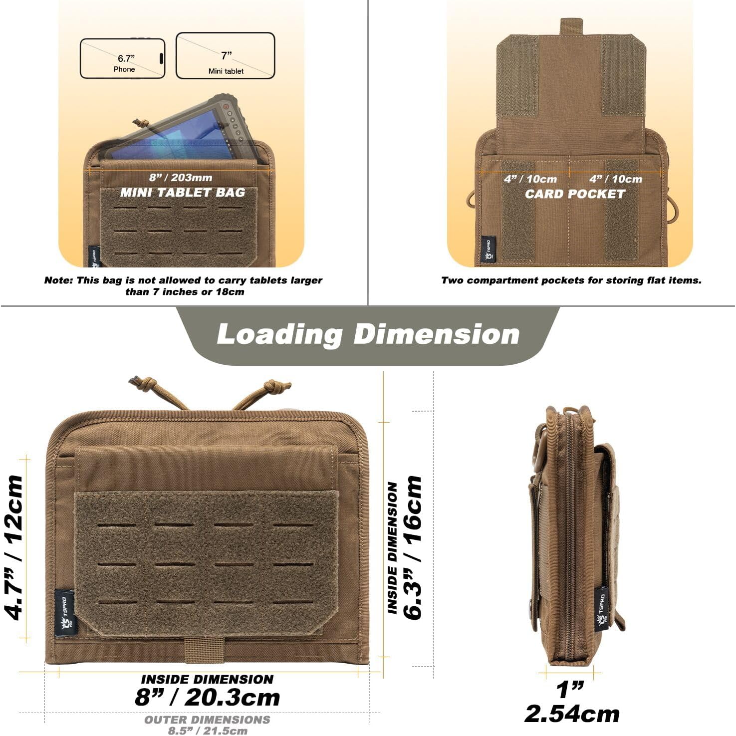 TSPRO Ultra Tactical Molle Admin Pouch Utility EDC Pouch Tool Organizer Clam-Shell Molle Pouches for Tools and Medical Suppliers Organization - Image 5