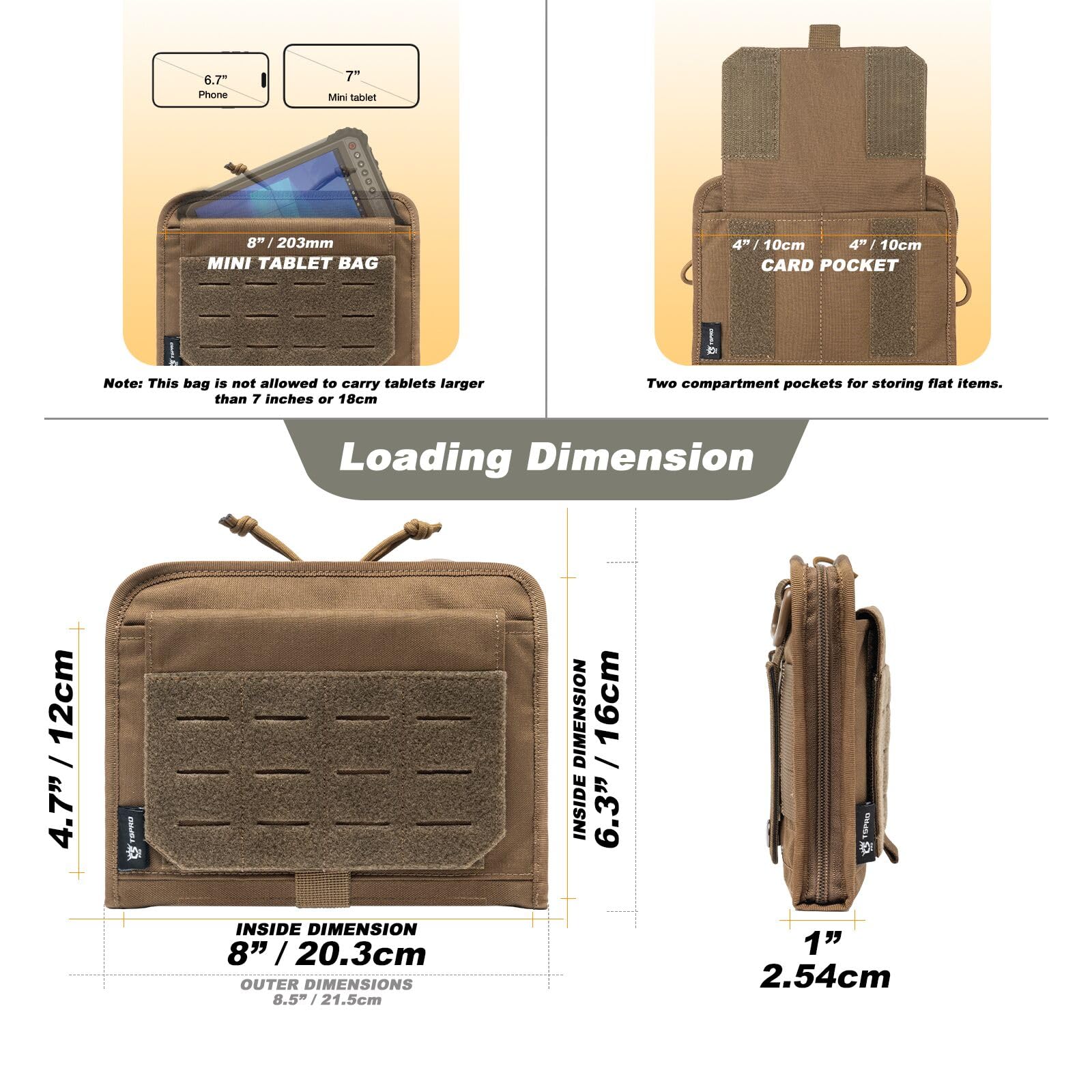 TSPRO Marsupio Tattico Militare MOLLE, Borsello EDC Cintura Attrezzi Medico