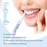 Vista 6 de VieBeauti Paquete de blanqueamiento dental - 3 bolígrafos blanqueadores y kit de blanqueamiento LED con gel remineralizante - Blanqueamiento dental