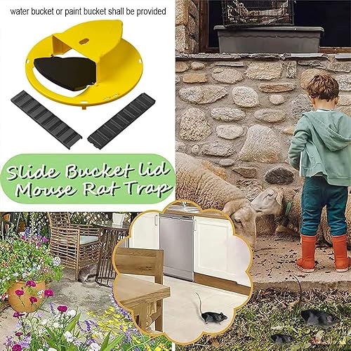 Miniatura 5 de Trampa para ratones con tapa abatible, para interior y exterior, trampa para ratones, trampa para ratones, tapa de cubo de trampa para ratones,
