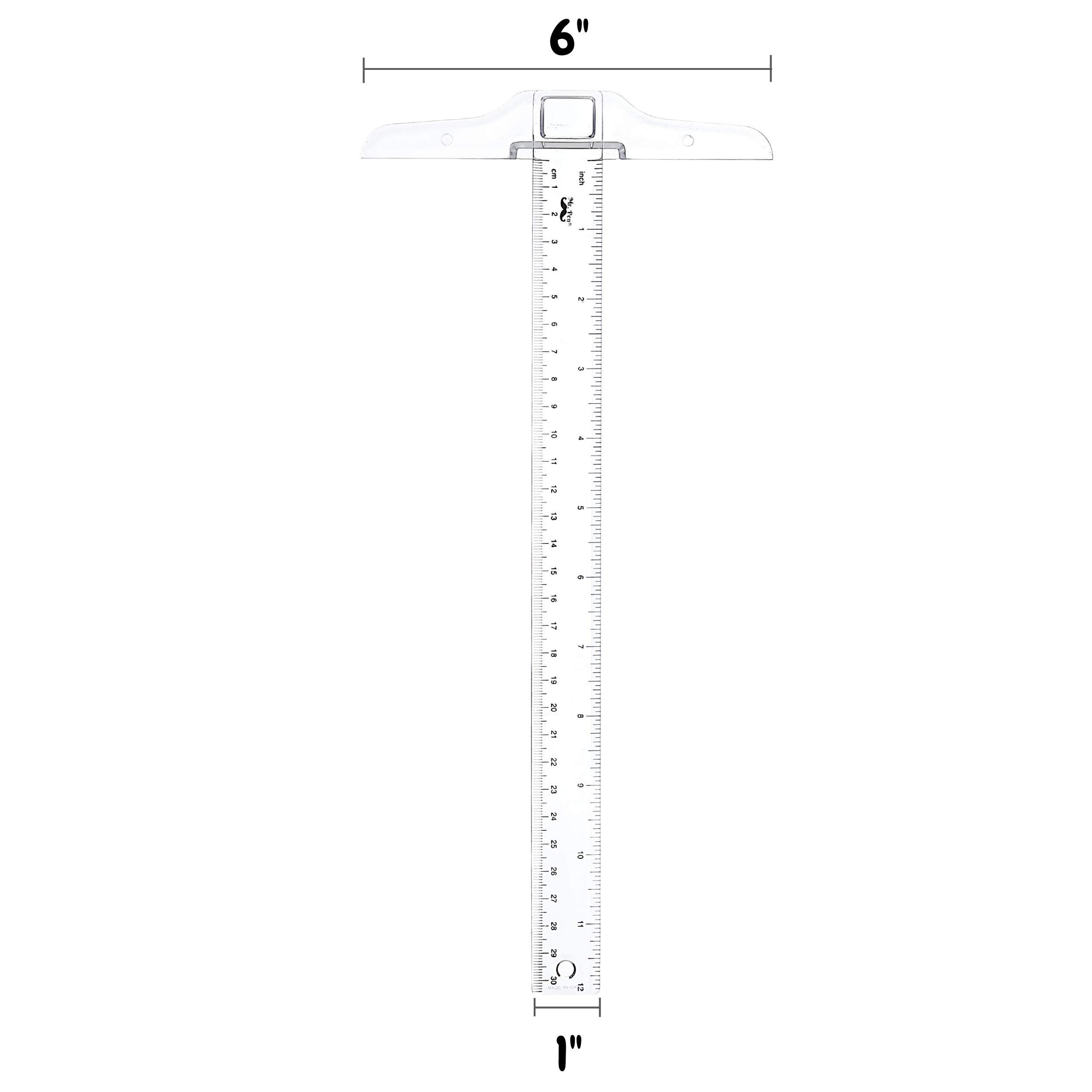 Mr. Pen - T Square, T Ruler, 12 inch Metal T Square White, Black