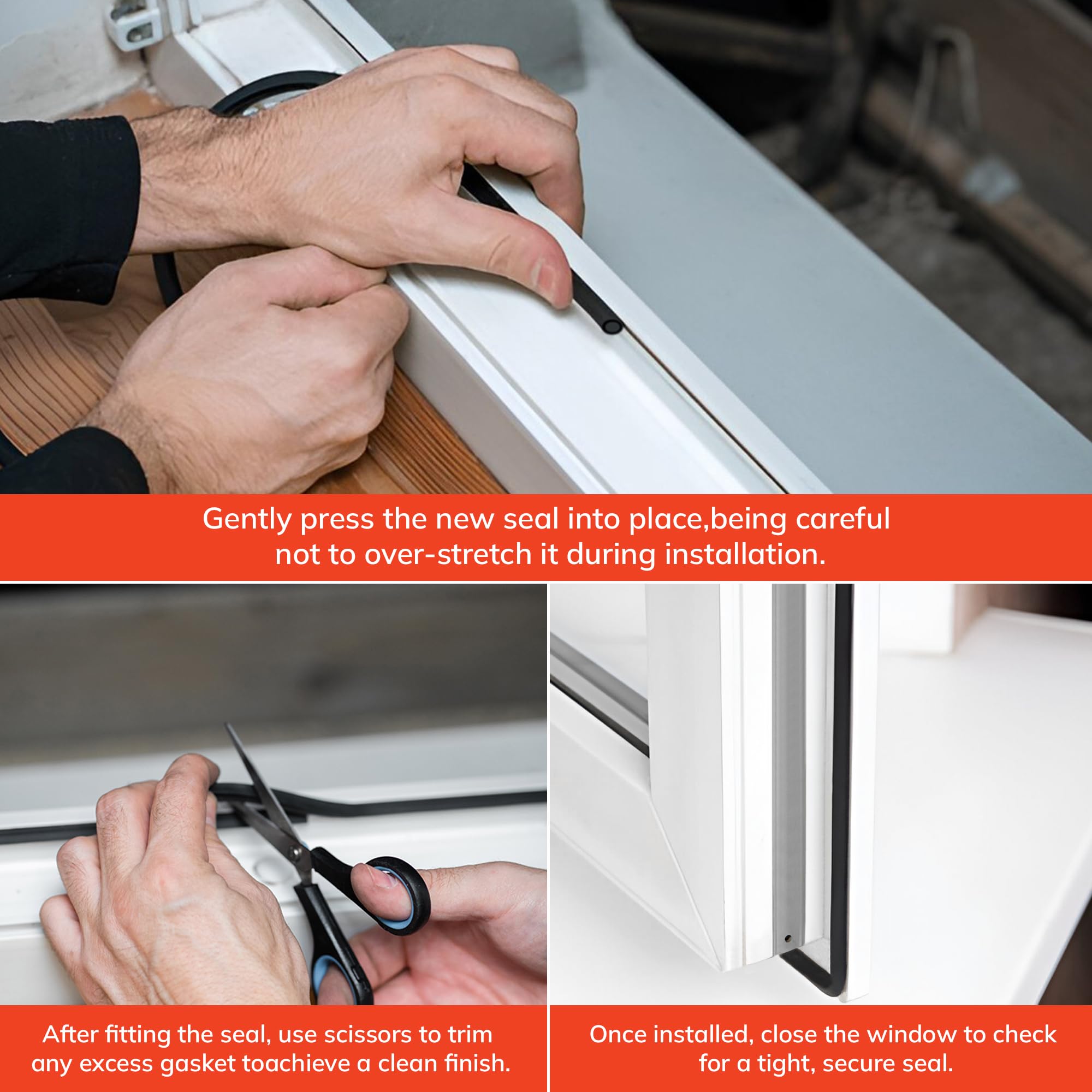 UPVC Window & Door Seal Strip, Black - Image 4
