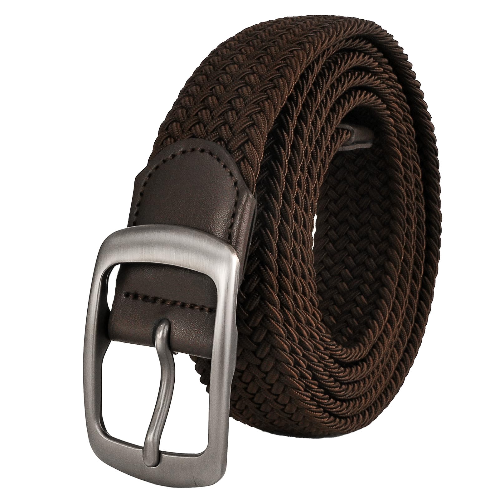 Cintura Elastica Senza Fibbia Per Bambini, Regolabile Invisibile, Morbida, Marrone, Taglia M (Vita Fino A 65 Cm)