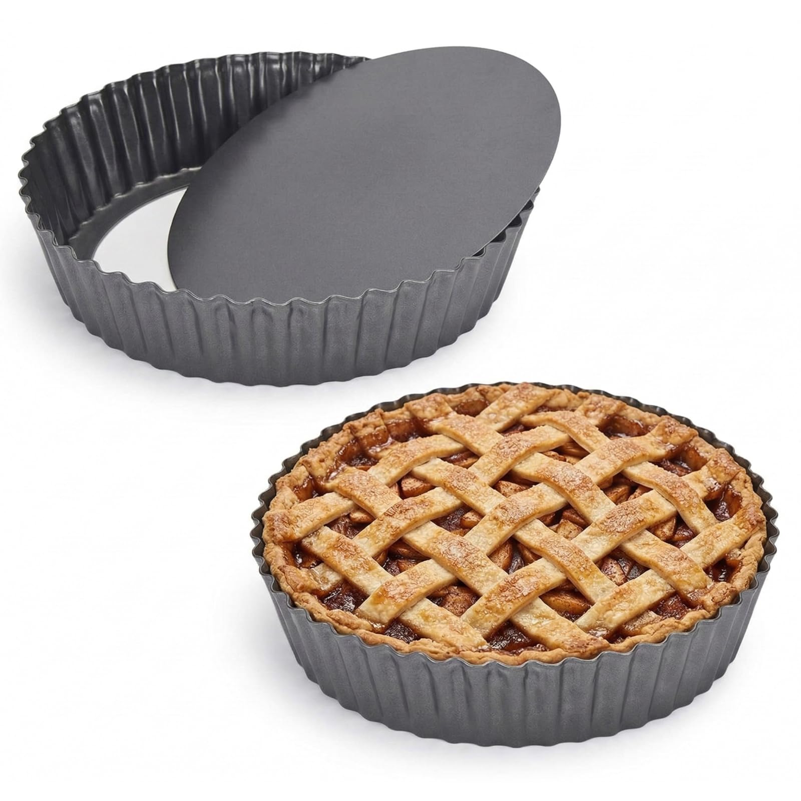 Kazozobi 2 Pack Nonstick Tart Pan