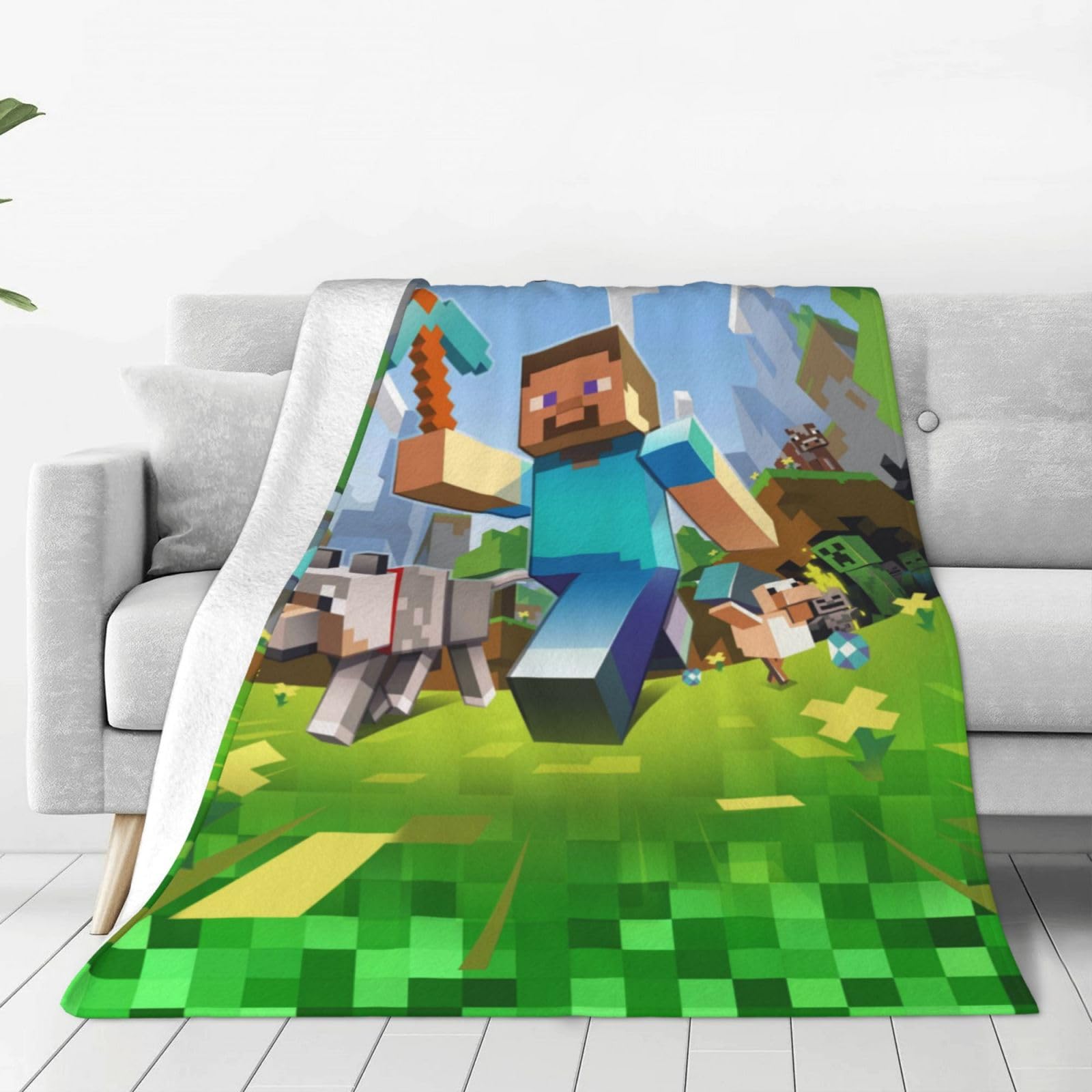 3D Print Game Blanket, Flannel Soft Blanket for Provide Warmth, Cozy Air-Conditioning Throw Blanket for As Gift Sofa Bedroom Camping Office Kids Adult, 40"x 50"